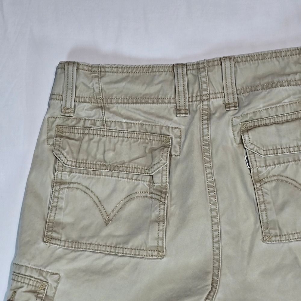 Levis Mens Cargo Shorts Khaki Tan Cotton Multi Pocket Size 31 Utility‎ Casual - Picture 16 of 16